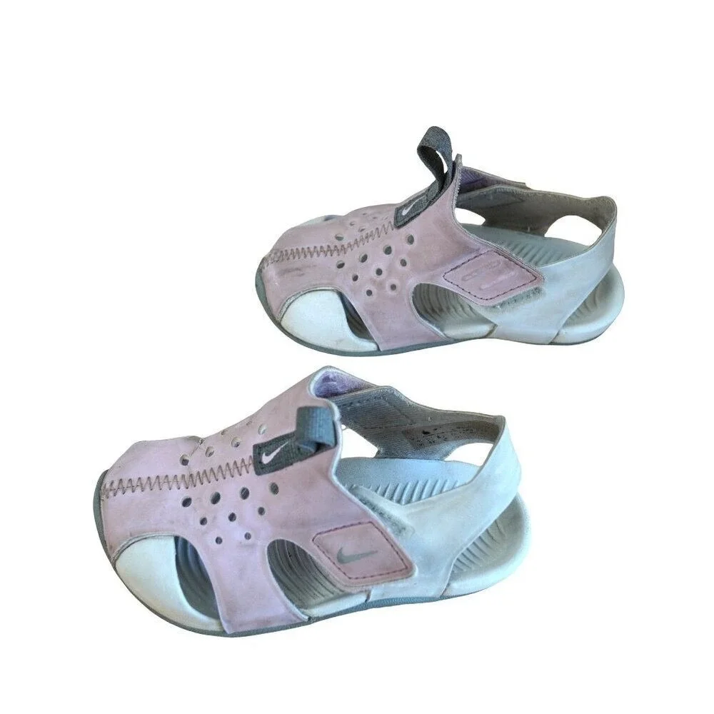 Nike Sunray Protect 2 Kids Size 7 Pink White Water Sandals Shoes